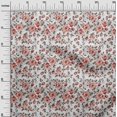 thumbnail image 3 of oneOone Silk Tabby Red Fabric Floral Dress Material Fabric Print Fabric By The Yard 42 Inch Wide, 3 of 5