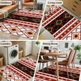 thumbnail image 5 of Area Rugs 2.7'x5', Red Black Boho Carpet for Living Room Bedroom Dining Room, Vintage Abstract Art Ethnic Tribe Throw Kitchen Rugs Non Slip Washable Rectangle Indoor Outdoor Rugs, 5 of 8