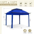thumbnail image 4 of EAGLE PEAK Gazebo 11 x 11 Straight Leg Pop-Up Canopy(Blue), 4 of 8