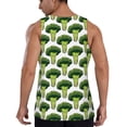 thumbnail image 3 of Easygdp Cute Broccoli Men's Tank Top, Sleeveless Muscle T Shirts, Breathable, Quick-Dry, Loose for Gym, Running, Fitness - Medium, 3 of 9