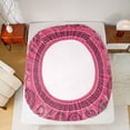 thumbnail image 5 of Homewish Retro Flower Paisley Bed Sheets,Vintage Bohemain Geometric King Sheets,Pink Black Sheet Set For Men Women,Microfiber Bedroom Decor,4 Pieces, 5 of 7
