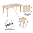 thumbnail image 4 of Flash Furniture Wren Rectangular Adjustable Kids Classroom Activity Table, 24"W x 48"L, Natural, 4 of 12