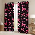 thumbnail image 7 of Erosebridal 3D Cartoon Red Cherry Curtains Pack of 2 (42x84 Each) For Girls,Cute Ribbon Bow Curtains Blackout For Kids, 7 of 7