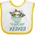 thumbnail image 3 of Inktastic Teacup Raccoon I Love My Pawpaw Boys or Girls Baby Bib, 3 of 4