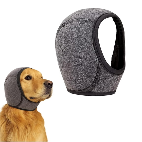 Dog Calming Ear Wrap, Waterproof Noise-Reduction Head Cover for Anxiety Relief & Grooming, 1 Pack