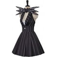 thumbnail image 2 of Jack Skellington Dress Women's Nightmare Black Striped Jack Christmas Dress, 2 of 7