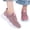 Pink, variant on Women's Orthopedic Breathable Fly-Woven Sneakers Thick Sole Non Slip Comfortable Shock Absorbing Mesh Casual Walking Shoes for Daily Wear White