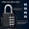 thumbnail image 3 of 4 Digit Combination Padlock Set Of 4 Heavy Duty Combination Code Locks For Families, Schools, Busine, 3 of 5