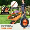 thumbnail image 4 of KFFKFF 6 Cu. Ft. Utility Cart, 330 lbs Load, Single Wheel Yard Dump Cart with Steel Handle & 16-inch Broad Track Wheels, Simplified Loading for Garden, Lawn & Farm Use, 4 of 9