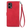 thumbnail image 5 of SYITOOCK Phone Case for Motorola Moto G85 5G, Shockproof PU Leather Wallet Case with Card Slots Anti-Scratch Stand Magnetic Flip Zipper Pocket Cover for Motorola Moto G85 5G, Red, 5 of 7