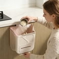 thumbnail image 2 of 9.8*6.3*11.8" Inch Hanging Trash Can for Kitchen Cabinet Door, Foldable Collapsible Garbage Can with Space-Saving Design, White Plastic Waste Bin for Kitchen Bathroom RV Car Camping Cabinet Door, 2 of 5
