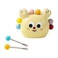 thumbnail image 2 of Ohmyroo Ceramic Crab Fruit Fork Set With 8 Stainless Steel Picks Culinary Decor Desktop Server, 2 of 6
