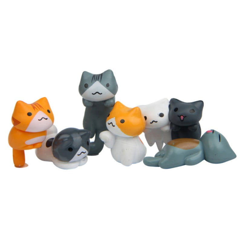 Miniature Dollhouse FAIRY GARDEN Accessories ~ Sitting Gray Cat ~ NEW 