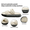 thumbnail image 3 of Women's Comfort Adjustable Double Buckle Flat Sandals Lightweight Footbed Slip on EVA Slippers, 3 of 5