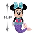 thumbnail image 3 of Disney Junior Minnie Mouse 10.5-inch Mermaid Plush Stuffed Animal, Purple, Kids Toys for Ages 2 up, 3 of 5