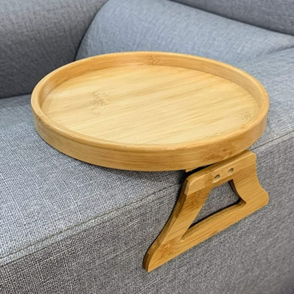 UPOUART Decorative Tray Wooden Armrest Organizer Beige 1Pack