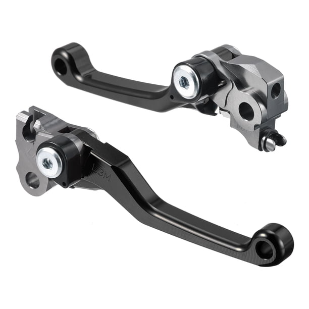 1 Par Motocicleta Embrague Freno Palancas Ajustables Plegables Negro