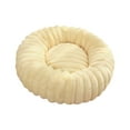 thumbnail image 4 of Cama para gatos redonda de felpa con cojín para mascotas Beige 50cm, 4 of 8