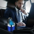thumbnail image 4 of Car Ashtray with LED Light, ABS + Stainless Steel, Flip-Top, Removable Liner, Flame-Retardant, Also for Small Trash Storage, 4 of 6