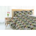 thumbnail image 3 of Ambesonne Tropical Down Alternative Quilt Comforter, Toucans Parrots Bird Print, King, Green Multicolor, 3 of 5