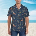 thumbnail image 5 of Uemuo Cartoon Deers Printed Regular Fit Short Sleeve Casual Hawaiian Shirt for Men,Aloha shirt,Tropical shirt,Floral print shirt,Vacation Beach shirt-X-Large, 5 of 9
