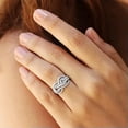 thumbnail image 3 of Fashion 925 Silver Ring Cubic Zirconia Wedding Anniversary Ring Sz 6-10, 3 of 7
