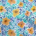 thumbnail image 1 of oneOone Viscose Chiffon Turquoise Blue Fabric Florals Sewing Craft Projects Fabric Prints By Yard 42 Inch Wide, 1 of 4
