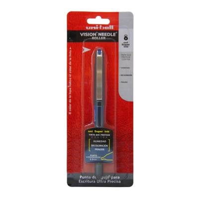 Bolígrafo Uniball Roller Vision Needle Punto Ultrafino 0.5 mm  Azul