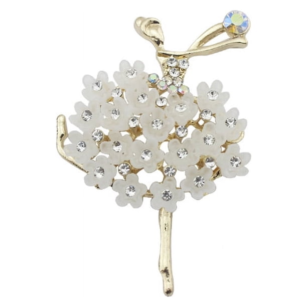 Elegante broche para mujer, 1 broche especial para fiesta, elegante bailarina con tachuelas de diamantes y hermosa elaboración creativa.