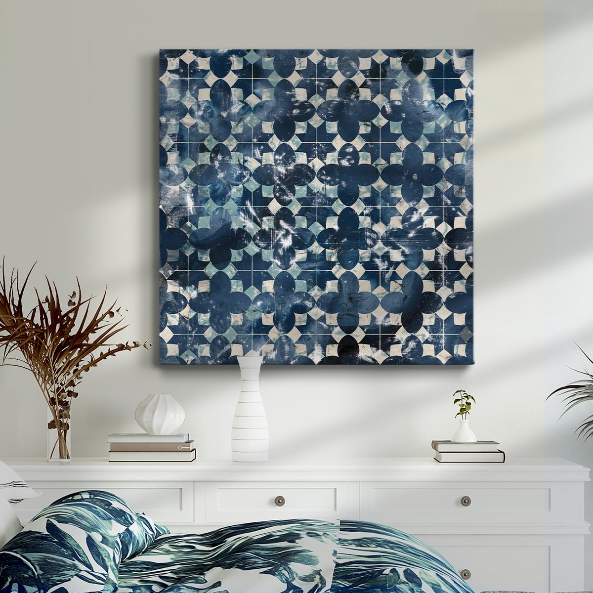 Wexford Home Tile-Dye VII-Premium Gallery Wrapped Canvas, 32" x 32" - Ready to Hang