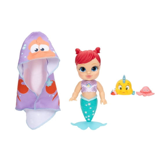 Disney Bath Time Baby Ariel Doll with Accessories for Baby Play