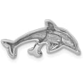 thumbnail image 3 of 14k White Gold Diamond Dolphins Chain Slide Natural Diamonds, 3 of 6