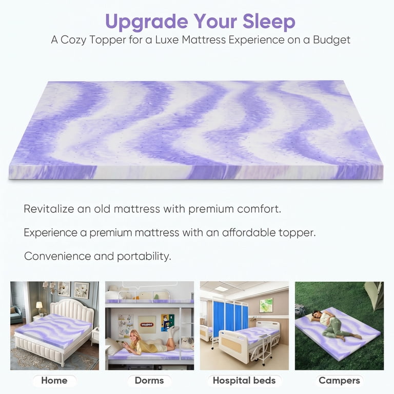 Sailvan Twin XL Mattress Topper, 2 Inch Cool Gel Memory Foam photo 8