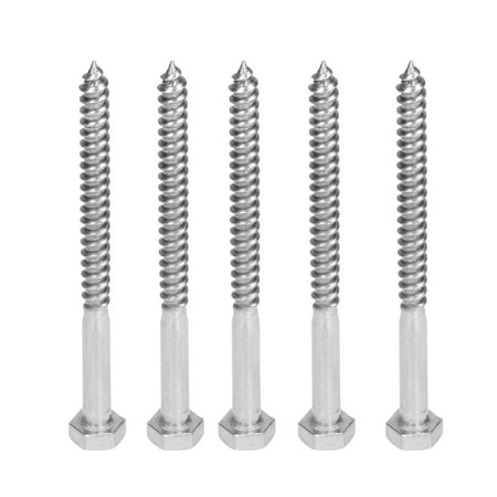 

Hex Lag Screws 25PCS Corrosion Resistance Wood Self Tapping Screw For Carpentry M6x80MM