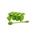 thumbnail image 4 of Popsicle Tray Multiple Shapes Silicone Popsicle Mold Ice Cream Freezer Mold Ice Cream Tools. GREEN, 4 of 6