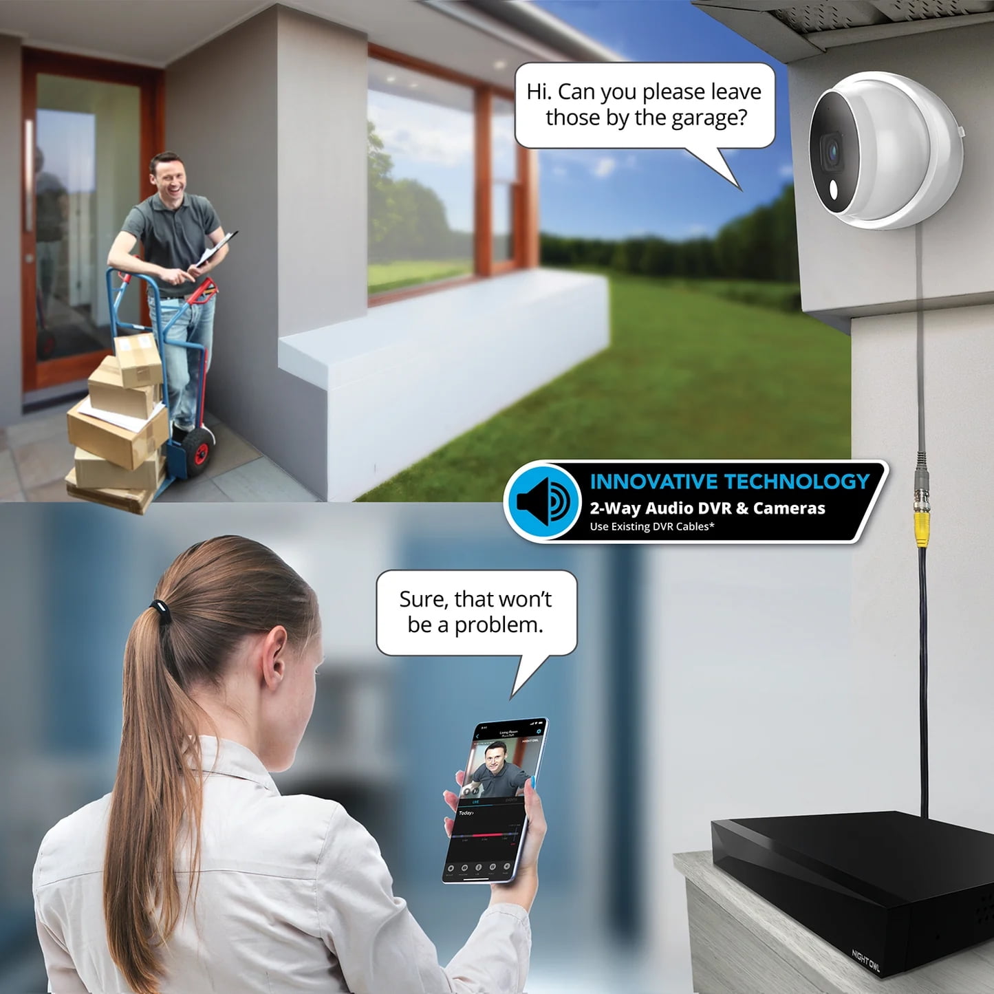 Night Owl 20 Channel 2TB DVR Security System and 12 Wired 4K Cameras - 2 Bullet 10 Dome