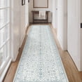 thumbnail image 3 of KUETH 2'6''X12' Vintage Runner Rug Machine Washable Rugs for Living Room, Non Slip Flat Pile Rug with Rubber Backing, Boho Rug for Entryway Hallway Kitchen and Corridor, 3 of 3