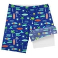 thumbnail image 3 of WOYY Teen Boys Quick Drying Swim Trunks with Compression Liner Beach Shorts, 3 of 4