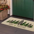 thumbnail image 5 of Sm:)e Merry Christmas Trees Christmas Decorative Doormat, Seasonal Winter Christmas Holiday Low-Profile Floor Mat Switch Mat for Indoor Outdoor 17 x 47 Inch, 5 of 6