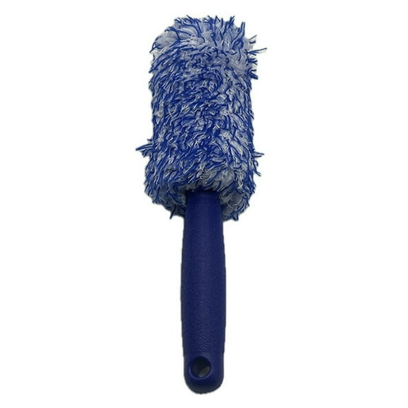 DAMIFU Borstel Car Wheel Rim Cleaning Brush Portable Plush Car Wheel Hub Brush Washing Tool Clean The For Edge Of The Deep Bed Pluche Blue and white