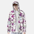 thumbnail image 4 of Balery Rose Flowers Men's Women's UPF 50+ Sun Protection Lightweight Hoodie Performance Long Sleeve Shirt for Fishing Running-Small, 4 of 9