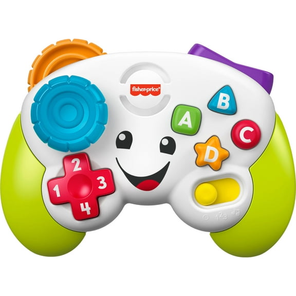 Fisher-Price Laugh & Learn Game & Learn Controller Musical Baby Toy with Lights, Green