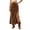 Brown, variant on QHFBli Long Suede Leather Skirt for Women Ruffle Asymmetrical Western Boho Country Cowgirl Skirts