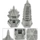 thumbnail image 2 of 2Pcs Mini Pagoda Statue Zen Miniature Pagoda Hexagon Figurine DIY Micro Landscape Fairy Garden Dollhouse Ornaments, 2 of 5