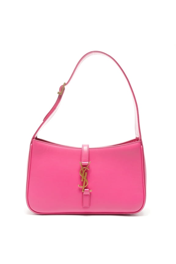 Pre-Owned Yves Saint Laurent Le 5 A 7 Leather Hobo Shoulder Bag in Pink