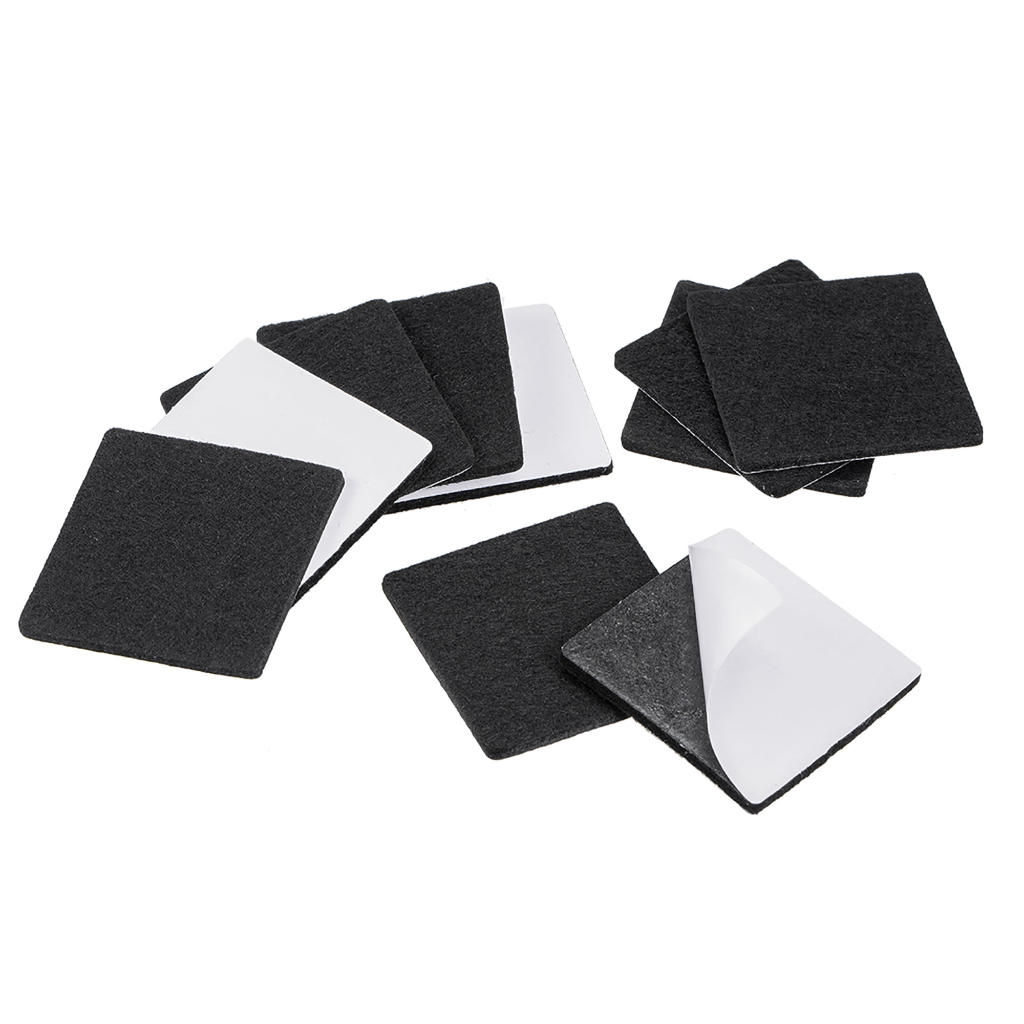 Uxcell 50mm x 50mm Square 3mm Thick Black Furniture Pads 10 Pack