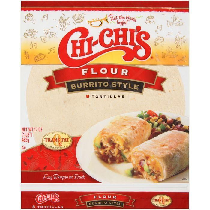 ChiChi's Flour Burrito Style Tortillas 8 ct Bag (Pack of 12) Walmart