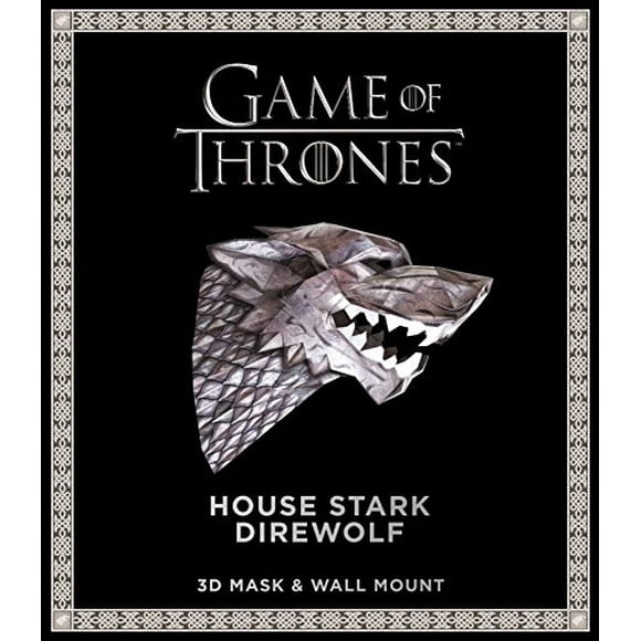Game of Thrones Mask: House Stark Direwolf (3D Mask and Wall Mount)