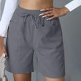thumbnail image 6 of yillto Womens Causal Shorts 5 Inch Elastic Waist Drawstring Loose Summer Short Pants with Pockets, 6 of 7