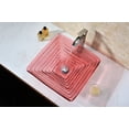thumbnail image 3 of Tempered Glass Vessel Sink - Lustrous Translucent Red - Nono Series, 3 of 11